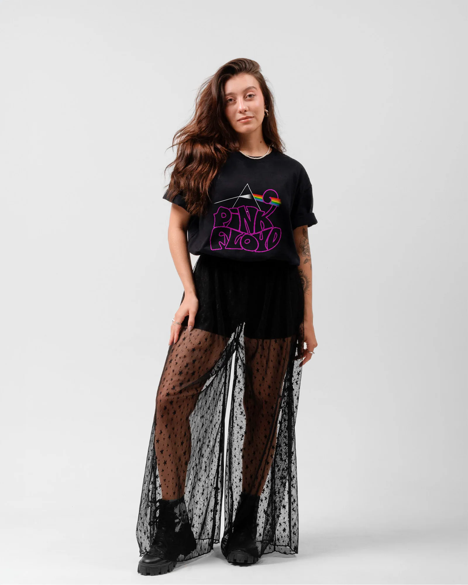 Camiseta Preta Pink Floyd Retrô Estilo - Image 4