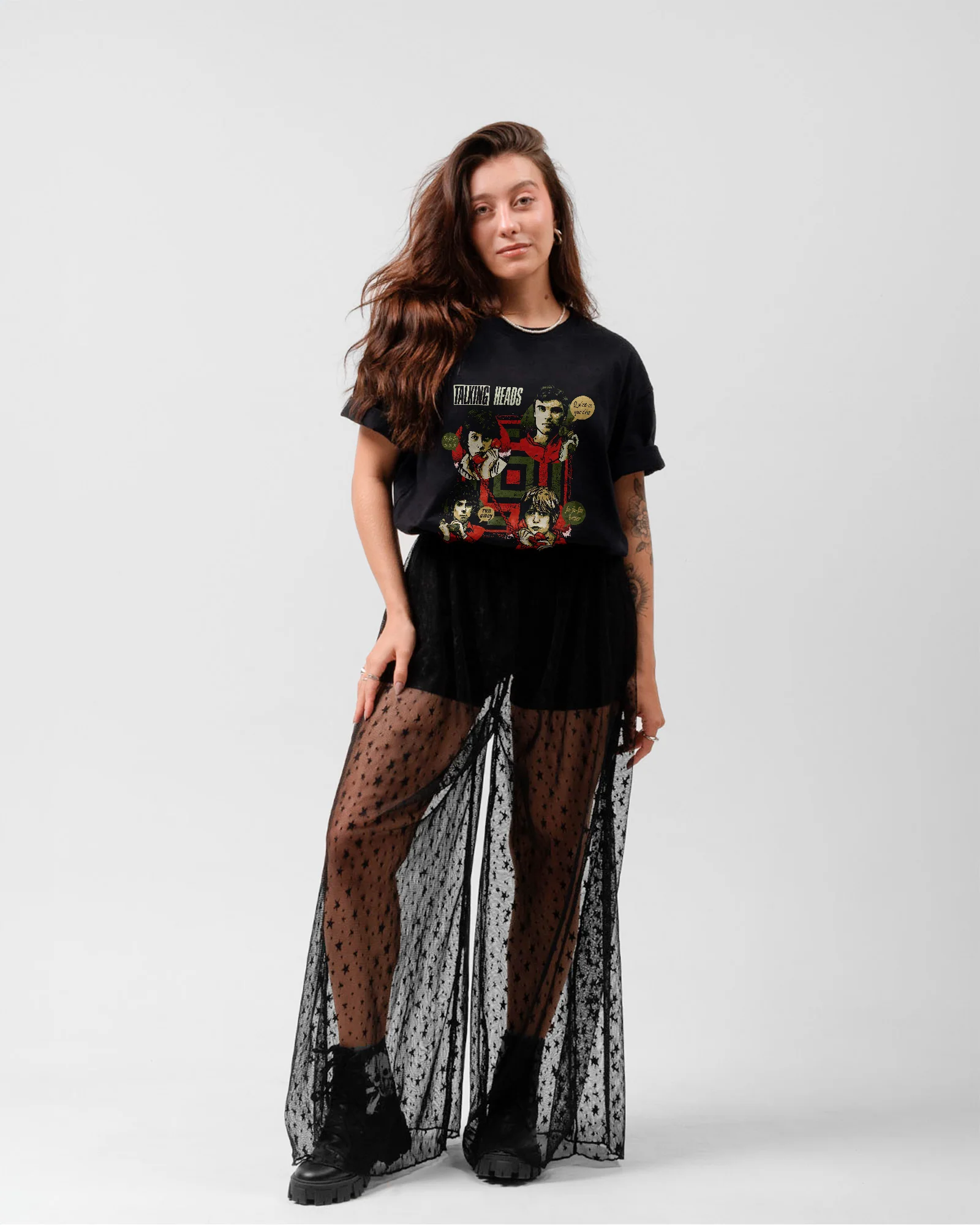 Camiseta Preta Talking Heads Telefone Vintage - Image 4
