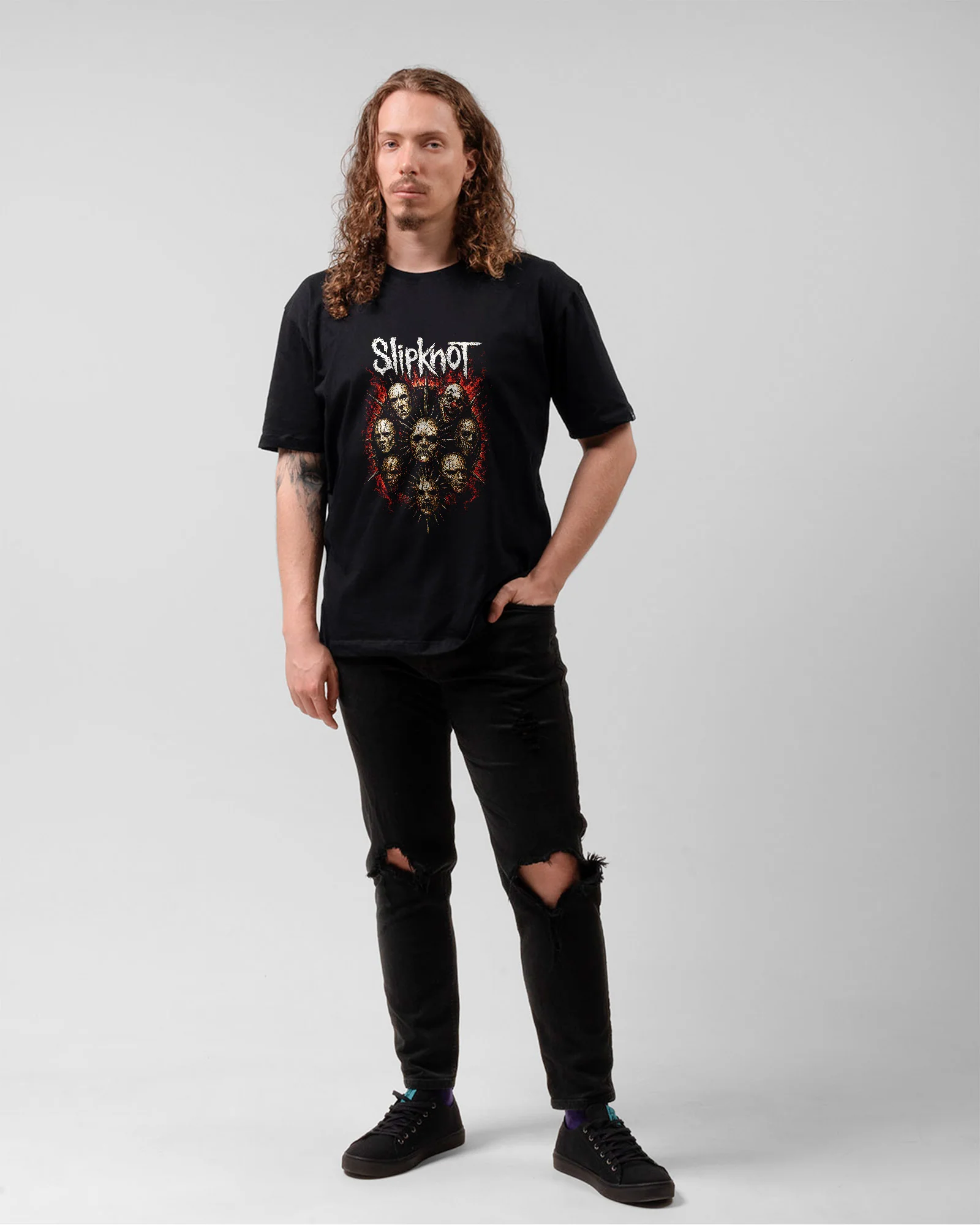 Camiseta Slipknot Masks Clássica - Image 5